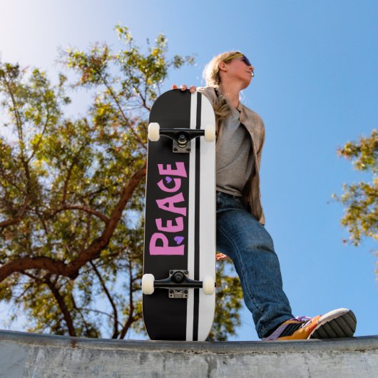 MAZIPOODLES Vredes Roze Persoonlijk Skateboard (Buiten 1)