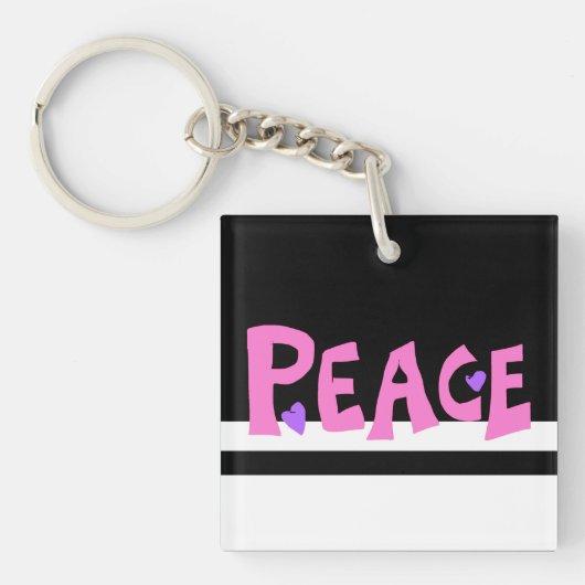 MAZIPOODLES Vredes Roze Sleutelhanger (voorkant)