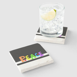 MAZIPOODLES Vredesregenboog Stenen Onderzetter