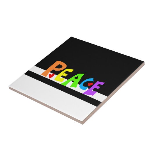 MAZIPOODLES Vredesregenboog Tegeltje (Zijkant)
