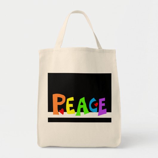 MAZIPOODLES Vredesregenboog Tote Bag (Voorkant)