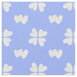 Mazipoodles witte harten op blauw stof