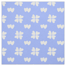 Mazipoodles witte harten op blauw stof