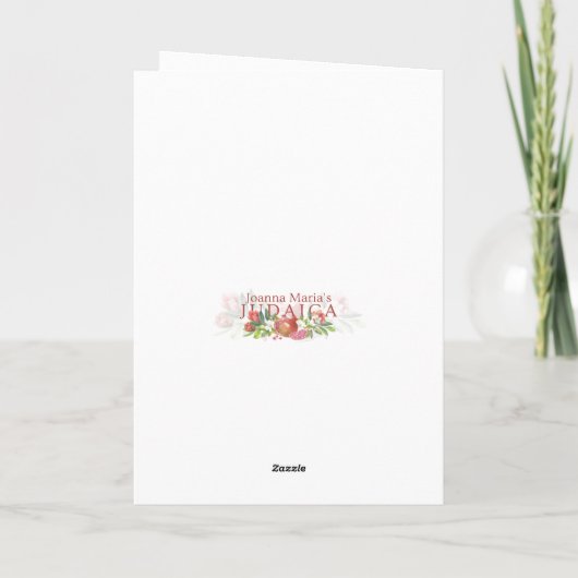 Mazl Tov op je tas Mitzvah Hebreeuw in roze Kaart (Achterkant)