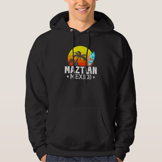 Maztlan Mexico Beach Tourist Souvenir Vacation Tra Hoodie (Voorkant)