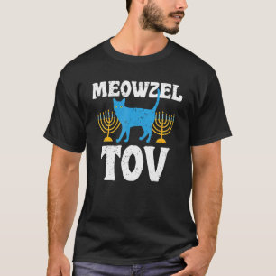 Mazzel Tov Chanoeka Joodse Kattenbezitter Hanukkah T-shirt