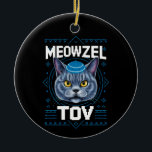 Mazzel Tov Hanukkah Joods Kat Vakantie Keramisch Ornament<br><div class="desc">Mazzel Tov Hanukkah Joods Kat Vakantie</div>