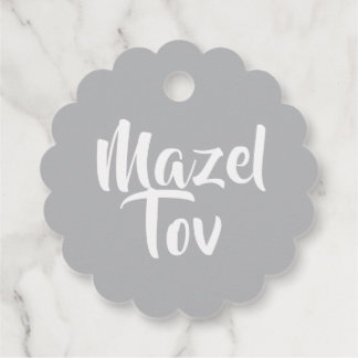 Mazzel Tov zilver Bedankjes Labels