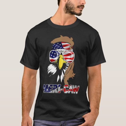 Mb35 Mullet Eagle Meri-Caw, 4 juli onafhankelijk T-shirt (Voorkant)