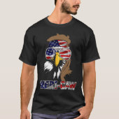 MB35 Mullet Eagle meri-caw 4 juli Onafhankelijkhei T-shirt (Voorkant)