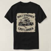 mb 1955  vrachtwagen op zaterdag gebouwd sterker t t-shirt (Design voorkant)