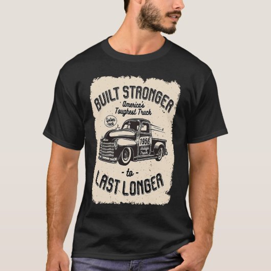mb 1956  vrachtwagen op zaterdag gebouwd sterker t t-shirt (Voorkant)