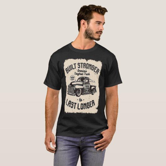 mb 1956  vrachtwagen op zaterdag gebouwd sterker t t-shirt (Voorkant volledig)