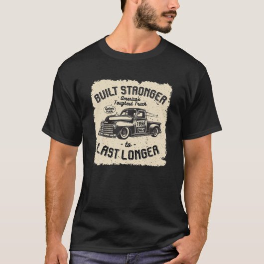 Mb 1956 vrachtwagen op zaterdag gebouwd sterker t t-shirt (Voorkant)