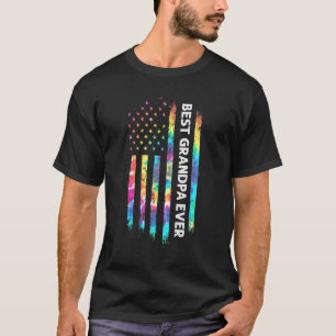 Mb Beste Opa Ooit Tie Dye Vlag Van De Vs Moeder Ve T-shirt