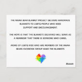 MB Blanket Project Post Card Briefkaart (Achterkant)