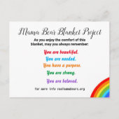 MB Blanket Project Post Card Briefkaart (Voorkant)