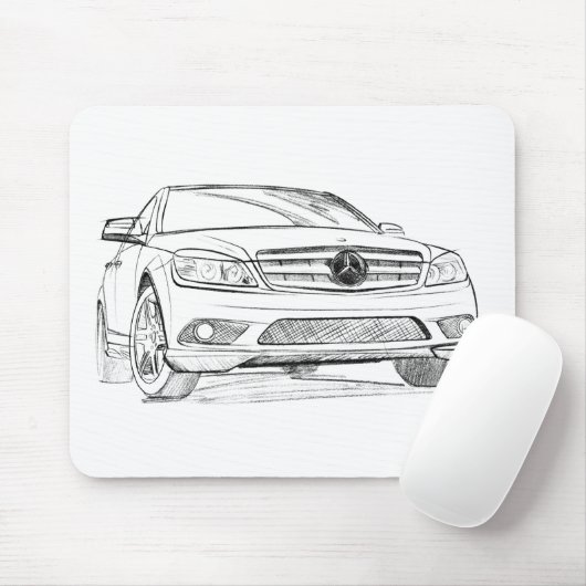 MB C350-schets Muismat (Met muis)