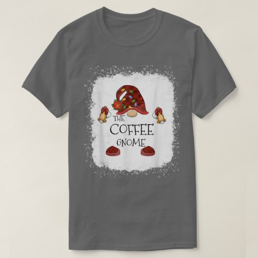 mb Coffee Gnome Buffalo Pset Kerstmis Light Blea T-shirt (Design voorkant)