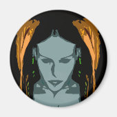 MB Cyber Chick Vector Kunstmagneet Magneet (Voorkant)