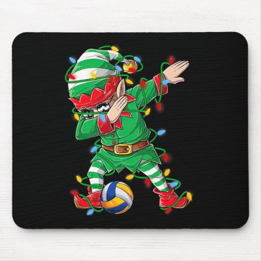 MB Elf Dabbing Volleybalspeler Christmas Dab XMA Muismat (Voorkant)