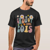 Mb Groovy sinds 2015 Retro Hippie Flower 7th Birth T-shirt (Voorkant)