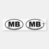 MB Manhattan Beach Bumpersticker (Voorkant)