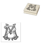 MB Monogram BM Monogram Rubber Ink Stamp Rubberstempel (Gestempeld)