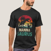 mb  Nanna Saurus Grappig Dino Vaderdag Mo T-shirt (Voorkant)