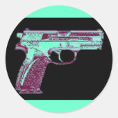 MB Roze Pistool Stickers (Voorkant)