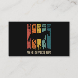 mb Vintage Horse Whisperer Funny Animal Raising Lo Visitekaartje