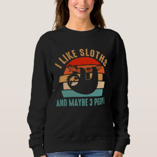 mb Vintage Ik Hou Van Luiaards En Misschien 3 Mens Trui