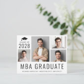 MBA 5 Fotomastergraad Afstuderen Aankondigingskaart (Staand voorkant)