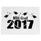 MBA Afstudeerder 2017 Afstuderen Gift Bag (Zwart) Groot Cadeauzakje (Voorkant)