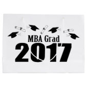 MBA Afstudeerder 2017 Afstuderen Gift Bag (Zwart) Groot Cadeauzakje (Achterkant)
