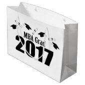 MBA Afstudeerder 2017 Afstuderen Gift Bag (Zwart) Groot Cadeauzakje (Achterkant Gekanteld)