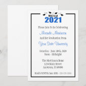 MBA-Afstudeerder 2021 Afstuderen Uitnodigen (Blauw Kaart (Voorkant / Achterkant)