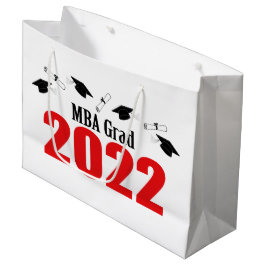 MBA Afstudeerder 2022 Afstuderen Gift Bag (rood) Groot Cadeauzakje