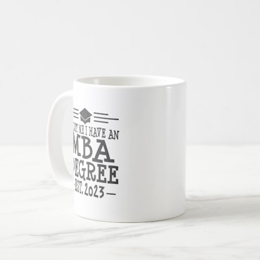 MBA Afstuderen 2023 Masters Business Koffiemok (Voorkant links)