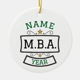 MBA-Afstuderen gepersonaliseerd geschenk Keramisch Ornament