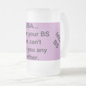 MBA Als je BS je niet verder kan brengen. Matglas Bierpul (Voorkant rechts)