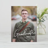 MBA bedrijf Afstuderen Aangepaste fotonaam Aankondiging (Staand voorkant)