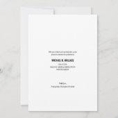 MBA bedrijf Afstuderen Aangepaste fotonaam Aankondiging (Achterkant)