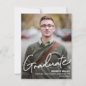 MBA bedrijf Afstuderen Aangepaste fotonaam Aankondiging (Voorkant)