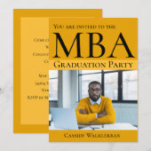MBA Foto Afstuderen Uitnodiging (Voorkant / Achterkant)