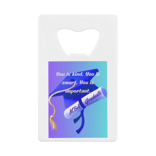 MBA Gift Creditkaart Flessenopener (Voorkant)