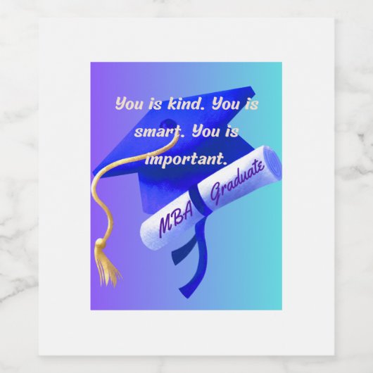 MBA-gift Wijn Etiket (Enkel label)