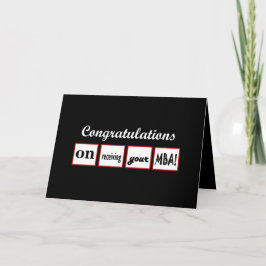 MBA-graad - AANGEPASTE NAAM - Gefeliciteerd Kaart