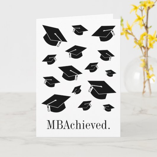 MBA/Master of Business Administration Afstuderen Kaart (Gele Bloem)
