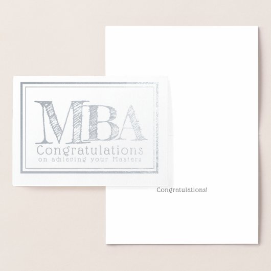 MBA Master of Business Administration Folie Kaarten (Display)